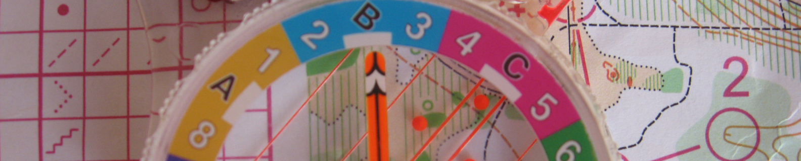 orienteering compass and map