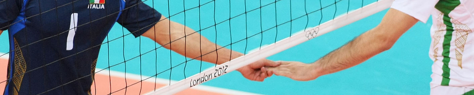 volleyball players shaking hands