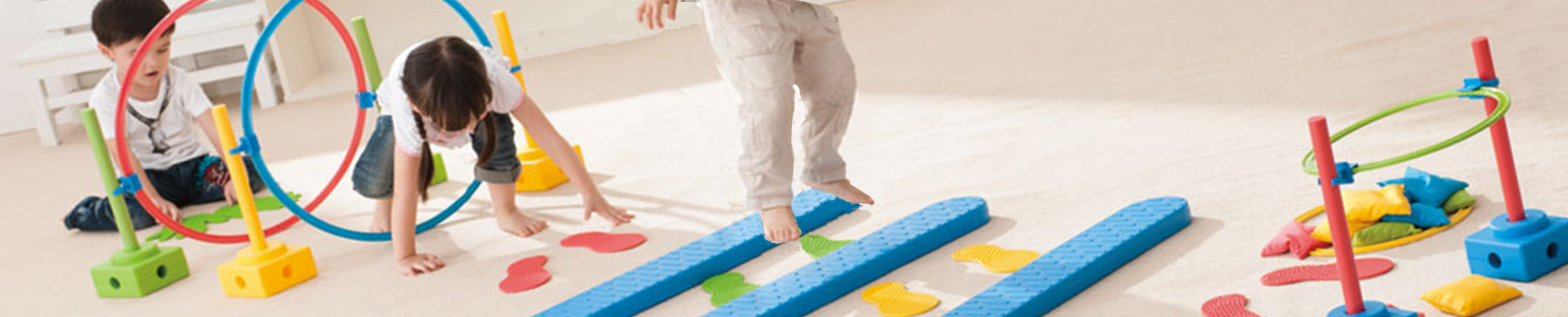 children practicing their motor skills
