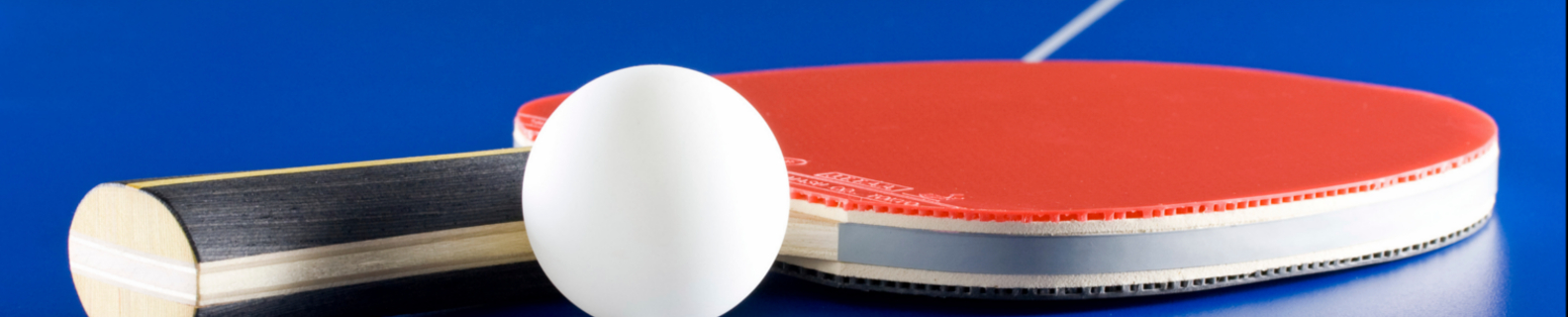 table tennis racket and ball